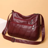 Vintage Leather Crossbody Bag Brown Shoulder Messenger Bag