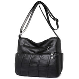 Vintage Leather Crossbody Bag Brown Shoulder Messenger Bag