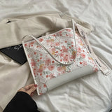 Women Hand Bag High Pu Leather Shoulder Bag Embroidery Floral Bohemia Ethnic