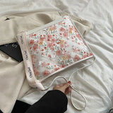 Women Hand Bag High Pu Leather Shoulder Bag Embroidery Floral Bohemia Ethnic