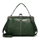 Oil Wax Skin Women's Crossbody Bag Messenger Clip Bag