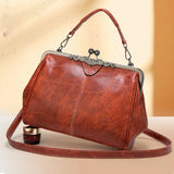 Oil Wax Skin Women's Crossbody Bag Messenger Clip Bag