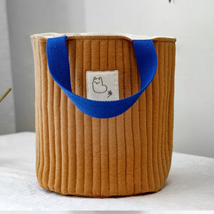 Canvas Bucket Bag Large Capacity Drawstring Shoulder Bag