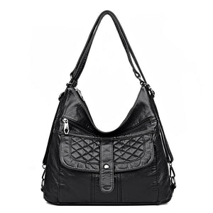 Women Leather Handbag Soft Large Capacity Crossbody Tote Bags High Multifunction