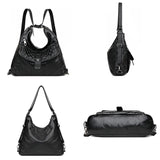 Women Leather Handbag Soft Large Capacity Crossbody Tote Bags High Multifunction