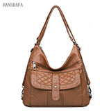 Women Leather Handbag Soft Large Capacity Crossbody Tote Bags High Multifunction