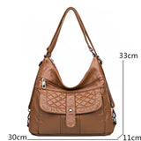 Women Leather Handbag Soft Large Capacity Crossbody Tote Bags High Multifunction
