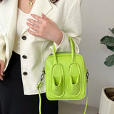 Women Lovely Slippers Messenger Bags INS Style Candy Colors Handbags