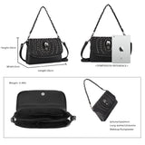 Women Shoulder Bag Crossbody Bag Punk Stud Skull Handbag Purse