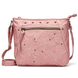 Women Shoulder Bag Crossbody Bag Pu Leather Handbag Purse Star Patchwork