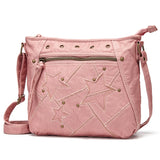 Women Shoulder Bag Crossbody Bag Pu Leather Handbag Purse Star Patchwork