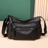 Vintage Brown Leather Shoulder Bag Crossbody Purse