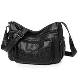 Vintage Brown Leather Shoulder Bag Crossbody Purse