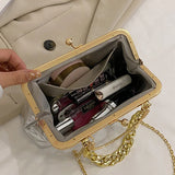 Silver Green Shoulder Bag Women Handbags Chain Crossbody Evening Clutch