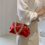 Silver Green Shoulder Bag Women Handbags Chain Crossbody Evening Clutch