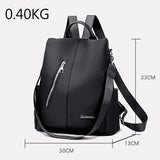 Anti-theft Women's Backpack with Diagonal Zipper