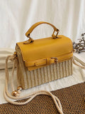 Women's Straw Shoulder Crossbody Bags for Summer Beach