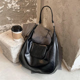 Women's Large Tote Bag Shoulder Handbag Pu Leather Shopper Messenger