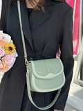 Women's Shoulder Bag Flap Crossbody Bags Contrast Pu Leather