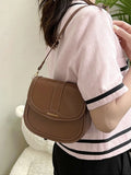 Women's Shoulder Bag Flap Crossbody Bags Contrast Pu Leather