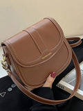Women's Shoulder Bag Flap Crossbody Bags Contrast Pu Leather