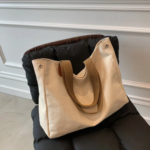 Women's Canvas Tote Shoulder Bag Large Capacity Handbag