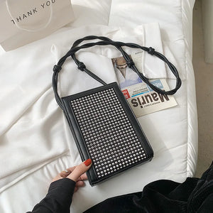 Diamond Tote Bag Women's High Solid PU Crossbody Bags