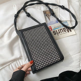 Diamond Tote Bag Women's High Solid PU Crossbody Bags
