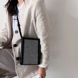 Diamond Tote Bag Women's High Solid PU Crossbody Bags