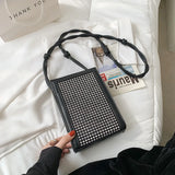 Diamond Tote Bag Women's High Solid PU Crossbody Bags