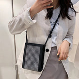 Diamond Tote Bag Women's High Solid PU Crossbody Bags