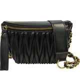 Designer Style Wrinkles Waist Bag for Women and Messenger Bag