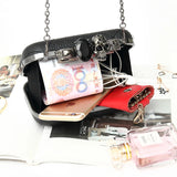 Skull Head Clutch Purse Ladies Shoulder Bag