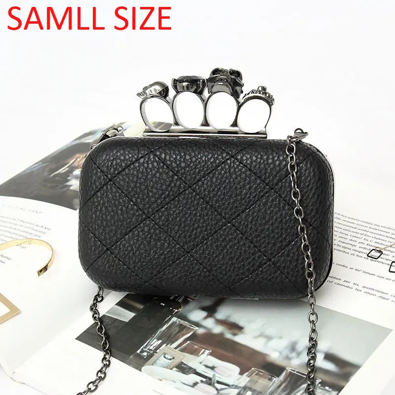 Skull Head Clutch Purse Ladies Shoulder Bag
