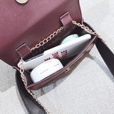 Detachable Square Bag+Round Women's Waist Bag 2pcs Chain High Leather Belt Bag
