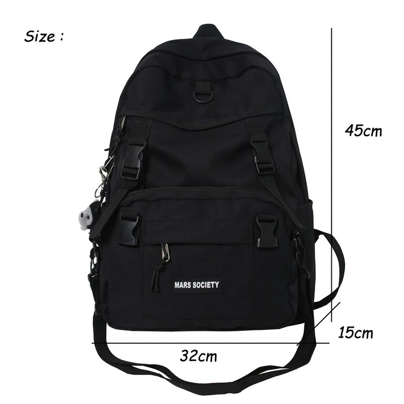 Detachable Women's Backpack Patchwork Student School Bag for Teenage Girls Boys