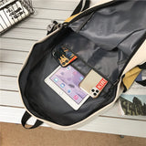 Detachable Women's Backpack Patchwork Student School Bag for Teenage Girls Boys