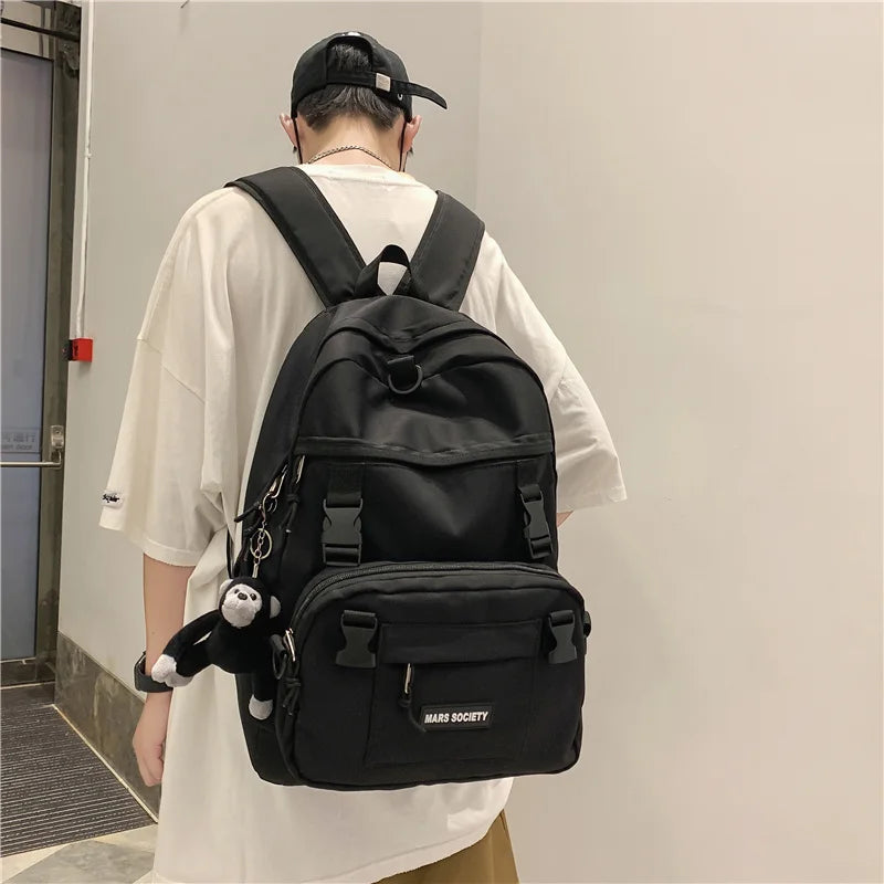 Detachable Women's Backpack Patchwork Student School Bag for Teenage Girls Boys