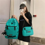 Detachable Women's Backpack Patchwork Student School Bag for Teenage Girls Boys