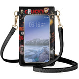 Horror Devil Clown Phone Shoulder Bag Multi-layer Pocket