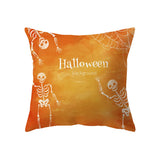 Devil Pumpkin Skull Throw Pillow Cover Halloween Theme Sofa Chair Bed Cushion