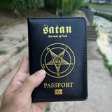 Baphomet Symbol Demon Goat Head Passport Holder