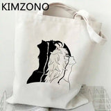 Devilman Crybaby Shopping Bag Cotton Canvas Foldable Reusable Tote
