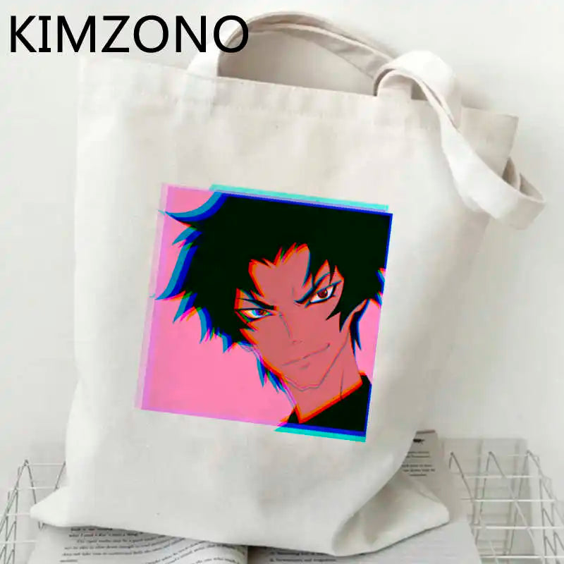 Devilman Crybaby Shopping Bag Cotton Canvas Foldable Reusable Tote