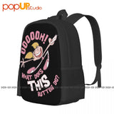 Dexters Laboratory Cartoon Dee Dee Button Backpack Large Capacity