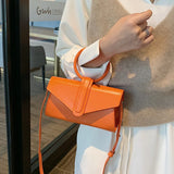Diagonal Bag Women's Pu Leather Clutch Handbag