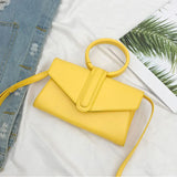 Diagonal Bag Hand Bag Women's Handbag Woman Pu Leather Solid Clutch Ladies