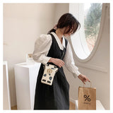Diagonal Bag Water Bottle Holder Carry PU Bag Coffee Cup Storage Sleeve