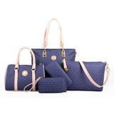 Diagonal Handbag High Sac A Main 6 Pieces Set Ladies Handbags