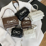 Diamond Bow Mini Square Crossbody Bag Chain Shoulder Mess